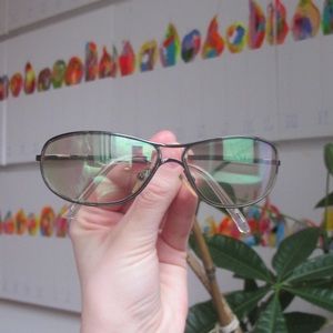 Pink Green Clear Space Race Glasses